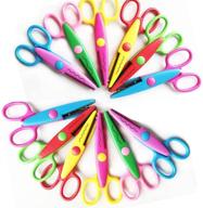 set of 12 mixed assorted color paper 🎨 creative craft decorative wave lace edge edging scissors 5in logo