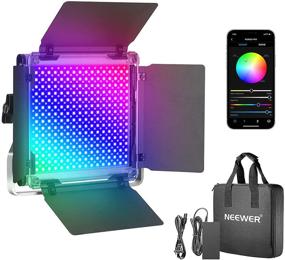 img 4 attached to 💡 Neewer 660 PRO RGB LED Video Light with APP Control, 50W Video Lighting 360° Full Color, CRI 97+ | Barndoor/U Bracket | Gaming, Streaming, YouTube, Webex, Broadcasting, Web Conference, Photography