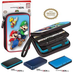 img 4 attached to 🎮 Authorized Protective Carrying Case for 3DS XL - Compatible with Nintendo 3DS XL, 2DS XL, New 3DS, 3DSi, 3DSi XL - Includes Game Card Pouch