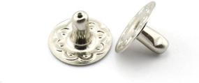 img 1 attached to 🧷 10mm Silver Rounded Metal Snap Fasteners Press Studs for Sewing, Clothing, Leather Craft DIY - Pack of 60 Sets