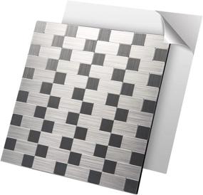 img 3 attached to 🔶 Art3d 10-Pack Self-Adhesive Metal Backsplash Peel and Stick Tile: Silver Aluminium Surface for Kitchen, 12x12 - Easy Install & Stylish Design