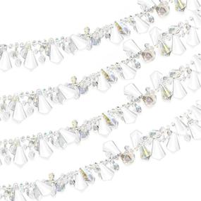 img 2 attached to Sparkling 80 Feet Clear Crystal Acrylic Bead Garlands – Perfect for Christmas Weddings and Parties!