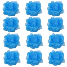 img 4 attached to 🛁 12 Blue Loofah Lord Bath/Shower Loofahs Pouf Mesh: Wholesale Bulk Lot