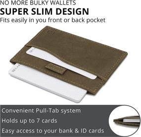 img 2 attached to Garzini Holder: Sleek Leather Men's Wallets, Card Cases & Money Organizers with Compact and Minimalist Design