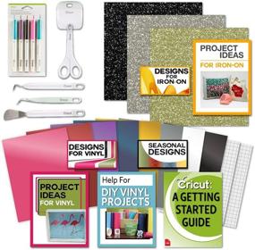 img 4 attached to 🎉 Cricut Beginner Bundle - Glitter Iron-On Heat Transfer Vinyl, Vinyl Sheets, Tool Kit, Pens, eBook