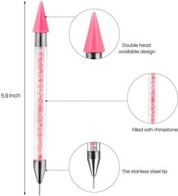 img 1 attached to 🖌️ PAFUWEI 3-Piece Self-Adhesive Drill Pen Set, 5.9" Rhinestone Diamond Painting Tools with Gem Crystals, Wax, and Diamond Art Pens for DIY Crafts