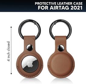 img 2 attached to Leather Anti Lost Tracker Protective Keychain Cell Phones & Accessories