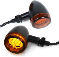 high-quality 2pcs led turn signal lights motorcycle indicators blinker amber light universal 12v for harley honda yamaha suzuki - turn signal lights b logo