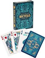 sea king bicycle playing cards in elegant blue design: a perfect deck for card enthusiasts! logo