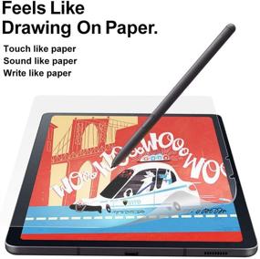 img 1 attached to Улучшите опыт письма и рисования на Samsung Galaxy Tab S7 с защитным экраном BERSEM Paperfeel [2 PACK]: матовый, антибликовый, в комплекте набор для легкой установки.