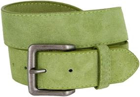 img 4 attached to 👩 Suede Leather Women's Belts with Square Buckle - Stylish Accessories
