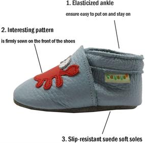 img 3 attached to 🐥 SAYOYO Baby Chick Soft Sole Leather Shoes for Infants and Toddlers