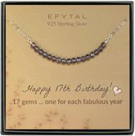 stunning efytal 17th birthday gifts for girls: sterling silver necklace with 17 beads - perfect jewelry gift idea for 17 year old girls logo