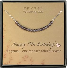 img 4 attached to Stunning EFYTAL 17th Birthday Gifts for Girls: Sterling Silver Necklace with 17 Beads - Perfect Jewelry Gift Idea for 17 Year Old Girls