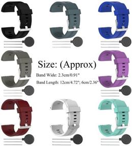 img 1 attached to 📱 Soft Adjustable Silicone Replacement Wrist Watch Band for Polar V800 GPS Sports Watch - QGHXO Band (No Tracker)