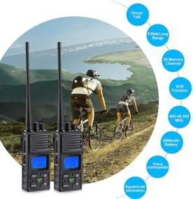 img 1 attached to 📻 Samcom Long Range Handheld UHF Business Radio - 5 Watts Two Way Walkie Talkie for Adults, Programmable with Rechargeable 1500mAh Battery, LCD Display, Charging Docks & Earpieces (6 Packs)