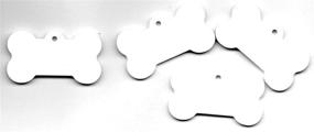 img 2 attached to 10-Pack Blank White Polymer Craft Bone Dog Tag Key Chain - Sublimation Dye Heat Thermal Transfer - 1-inch x 0.5-inch (2.5 x 1 x 0.2cm)