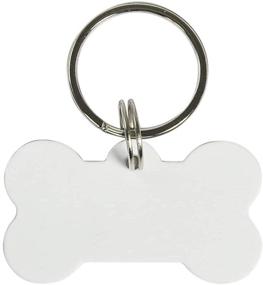 img 3 attached to 10-Pack Blank White Polymer Craft Bone Dog Tag Key Chain - Sublimation Dye Heat Thermal Transfer - 1-inch x 0.5-inch (2.5 x 1 x 0.2cm)