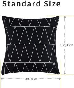 img 3 attached to Tosewever Decorative Geometric Inches Pillow