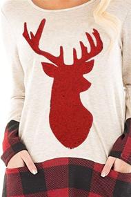 img 1 attached to 🦌 Jumbo Christmas Deer Head Iron on Patches - 2 Pack Red Sequin Appliques for DIY Motif Family Christmas Tops and Home Decor