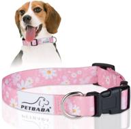 🌼 stylish and comfortable petbaba daisy dog collar with floral print – perfect for small to medium cats and pets logo