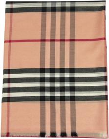 img 1 attached to 🧣 Stylish Long Check/Plaid Scarf for Women: Lightweight Wrap 74.8"x27.5