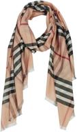 🧣 stylish long check/plaid scarf for women: lightweight wrap 74.8"x27.5 logo