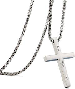 img 4 attached to Necklace Waterproof Strength Engraved Christian