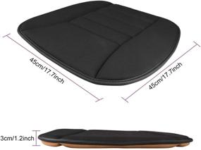 img 3 attached to 🪑 Black Memory Foam Car Seat Cushion and Office Chair Mat - Home Use Pad (1PC)