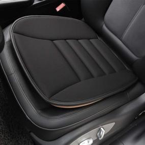 img 4 attached to 🪑 Black Memory Foam Car Seat Cushion and Office Chair Mat - Home Use Pad (1PC)