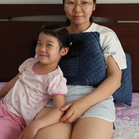 img 2 attached to Breast Cancer Surgery Recovery Support Pillow for Mastectomy, Lumpectomy, and Reconstruction - Chest Healing Protector and Post-Surgery Patient Care (Blue)