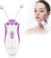 💆 cordless electric facial threading hair removal: rechargeable epilator for fast & effective vellus hair removal on face & chin (rose red) logo