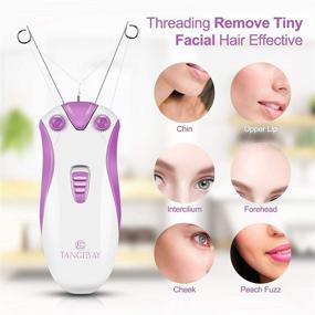 img 1 attached to 💆 Cordless Electric Facial Threading Hair Removal: Rechargeable Epilator for Fast & Effective Vellus Hair Removal on Face & Chin (Rose Red)