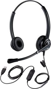 img 4 attached to USB Headset: Mute Button, Volume Control, Noise Cancellation Microphone for Zoom Meeting, Video Conferencing, Virtual Learning, Online Teaching, Remote Work, Call Center, Customer Care Service, Telesales