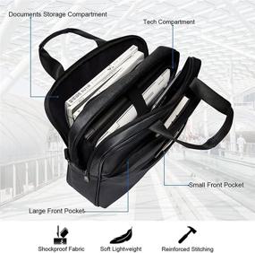 img 1 attached to 👜 Stylish & Secure Laptop Bag for Women and Men | 15.6 Inch Water Resistant Anti-Theft Briefcase