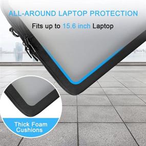 img 2 attached to 👜 Stylish & Secure Laptop Bag for Women and Men | 15.6 Inch Water Resistant Anti-Theft Briefcase