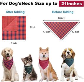 img 4 attached to Dog Bandanas Reversible Neckerchief Accessories