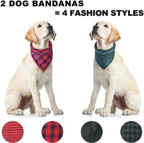img 3 attached to Dog Bandanas Reversible Neckerchief Accessories