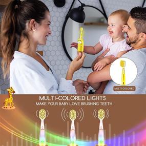 img 2 attached to 👶 Toddler Electric Toothbrush Set, ANSAUCT Infant Toothbrush with Smart LED Timer and Sonic Baby Electric Toothbrush, includes 3 Ultra-Soft Brush Heads, Gentle Vibration Baby Toothbrush 6-12 Months