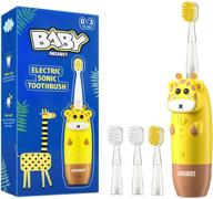 👶 toddler electric toothbrush set, ansauct infant toothbrush with smart led timer and sonic baby electric toothbrush, includes 3 ultra-soft brush heads, gentle vibration baby toothbrush 6-12 months logo