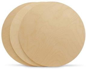 img 2 attached to 🪵 Woodpeckers Birch Plywood Discs - 10 Pack 12 inch Wood Circles, 1/4 Inch Thick, Unfinished Craft Wood Rounds