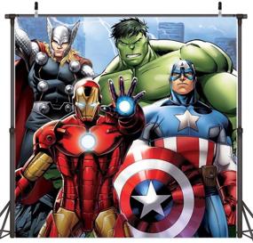 img 1 attached to Backdrops Superhero Background Photography Decoration