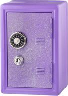 🔒 secure purple metal kids safe bank with key and combination lock logo