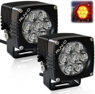 🚦 amber cube led driving lights - 3 inch cree off road lights with amber led (1 pair) logo