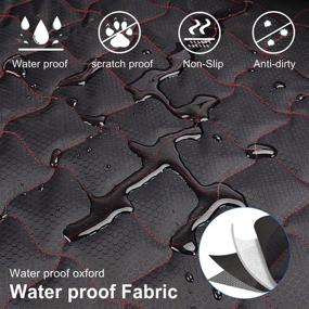 img 2 attached to BABYLTRL SUV Cargo Liner for Dogs: Waterproof Cover with Bumper Flap Protection - Quilted Dog Seat Mat 91''x53'' for Trucks, SUVs, Sedans & Vans - Machine Washable & Nonslip Backing