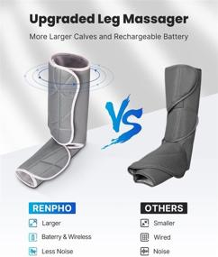 img 3 attached to 🦵 RENPHO Leg Massager for Circulation, Foot and Calf Massage for Relaxation, Handheld Controller with 3 Intensity Levels, 2 Modes - Ideal for Leg Muscle Fatigue Relief, Relaxation, and Gifts