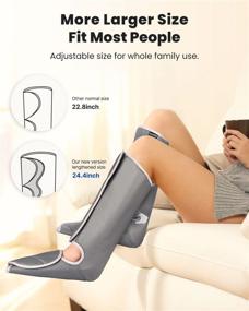 img 1 attached to 🦵 RENPHO Leg Massager for Circulation, Foot and Calf Massage for Relaxation, Handheld Controller with 3 Intensity Levels, 2 Modes - Ideal for Leg Muscle Fatigue Relief, Relaxation, and Gifts