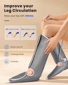 img 2 attached to 🦵 RENPHO Leg Massager for Circulation, Foot and Calf Massage for Relaxation, Handheld Controller with 3 Intensity Levels, 2 Modes - Ideal for Leg Muscle Fatigue Relief, Relaxation, and Gifts