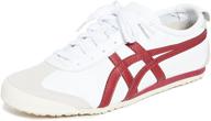 classic burgundy onitsuka tiger mexico logo