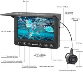 img 3 attached to 📷 MOOCOR Underwater Fishing Camera: Portable Fish Finder with 4.3 Inch LCD Monitor